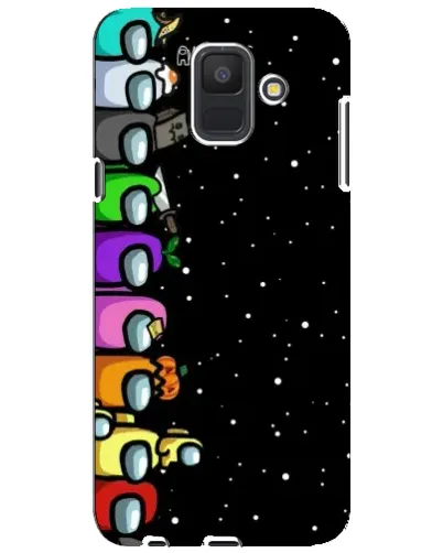 Чехол для Samsung Galaxy A6 2018 (A600F) с картинкой «Команда Among Us»
