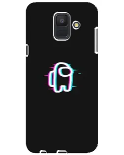 Чехол для Samsung Galaxy A6 2018 (A600F) с картинкой «Among Us неон»