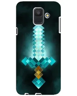 Чехол для Samsung Galaxy A6 2018 (A600F) с картинкой «Алмазный меч неон»