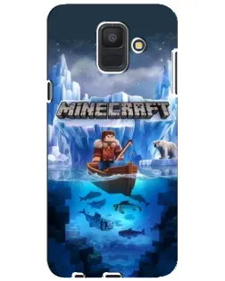 Чехол для Samsung Galaxy A6 2018 (A600F) с картинкой «Minecraft ледяной мир»