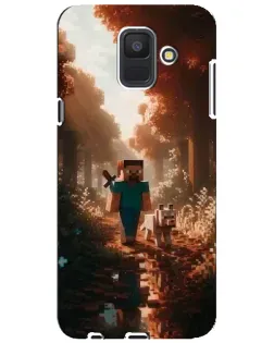 Чехол для Samsung Galaxy A6 2018 (A600F) с картинкой «Стив в лесу»
