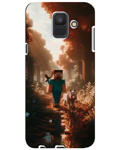 Чехол для Samsung Galaxy A6 2018 (A600F) с картинкой «Стив в лесу» Чехол для Samsung Galaxy A6 2018 (A600F) с картинкой «Стив в лесу»