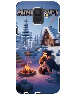 Чехол для Samsung Galaxy A6 2018 (A600F) с картинкой «Зимний Minecraft»