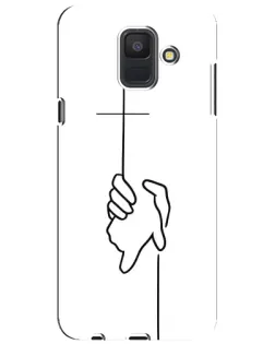 Чехол для Samsung Galaxy A6 2018 (A600F) с картинкой «Рука держит»