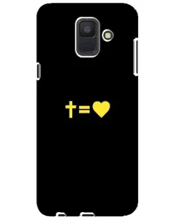 Чехол для Samsung Galaxy A6 2018 (A600F) с картинкой «Сердце и Крест»