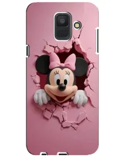 Чехол для Samsung Galaxy A6 2018 (A600F) с картинкой «Минни сквозь стену»