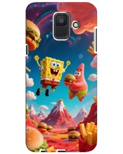 Чехол для Samsung Galaxy A6 2018 (A600F) с картинкой «Космический фастфуд»
