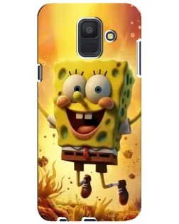 Чехол для Samsung Galaxy A6 2018 (A600F) с картинкой «Губка Боб прыгает»