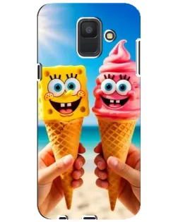 Чехол для Samsung Galaxy A6 2018 (A600F) с картинкой «Спанч Боб мороженое»