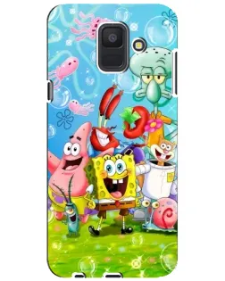 Чохол для Samsung Galaxy A6 2018 (A600F) з картинкою «Губка Боб та друзі»