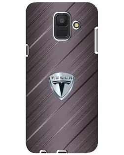 Чехол для Samsung Galaxy A6 2018 (A600F) с картинкой «Металлическая текстура Tesla»