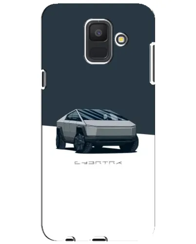 Чехол для Samsung Galaxy A6 2018 (A600F) с картинкой «Серебристый Cybertruck Tesla»