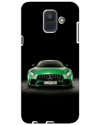 Чехол для Samsung Galaxy A6 2018 (A600F) с картинкой «Mercedes — неоновый лого»