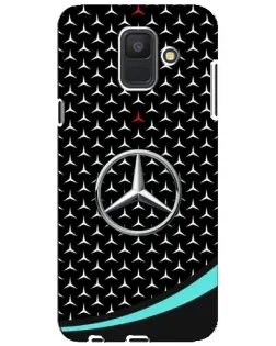 Чехол для Samsung Galaxy A6 2018 (A600F) с картинкой «Mercedes — бирюзовый акцент»