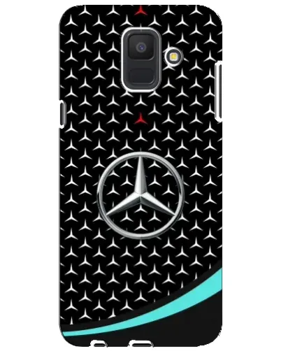 Чехол для Samsung Galaxy A6 2018 (A600F) с картинкой «Mercedes — бирюзовый акцент»