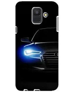 Чехол для Samsung Galaxy A6 2018 (A600F) с картинкой «Неоновый взгляд Audi»