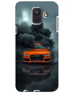 Чехол для Samsung Galaxy A6 2018 (A600F) с картинкой «Audi в облаках дыма»