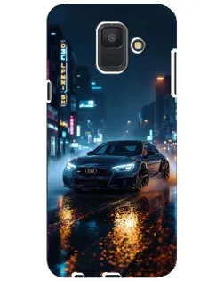 Чехол для Samsung Galaxy A6 2018 (A600F) с картинкой «Ночной город и Audi»