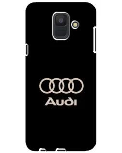 Чехол для Samsung Galaxy A6 2018 (A600F) с картинкой «Audi — золотой логотип»