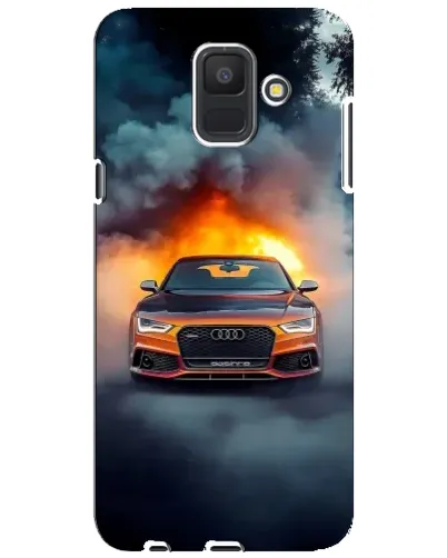 Чехол для Samsung Galaxy A6 2018 (A600F) с картинкой «Audi в огненном дыму» Чехол для Samsung Galaxy A6 2018 (A600F) с картинкой «Audi в огненном дыму»
