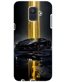 Чехол для Samsung Galaxy A6 2018 (A600F) с картинкой «Ночной Lamborghini драйв»