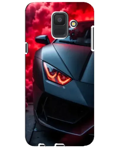 Чехол для Samsung Galaxy A6 2018 (A600F) с картинкой «Lamborghini красное сияние»