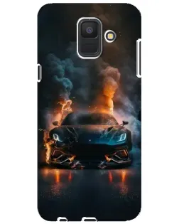 Чехол для Samsung Galaxy A6 2018 (A600F) с картинкой «Lamborghini дымная эстетика»