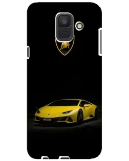 Чехол для Samsung Galaxy A6 2018 (A600F) с картинкой «Lamborghini желтый акцент»