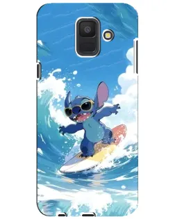 Чехол для Samsung Galaxy A6 2018 (A600F) с картинкой «Стич на волне»