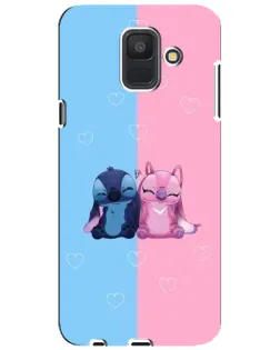 Чехол для Samsung Galaxy A6 2018 (A600F) с картинкой «Stitch и Angel Love»