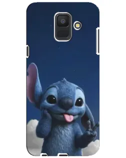 Чехол для Samsung Galaxy A6 2018 (A600F) с картинкой «Стич в облаках»