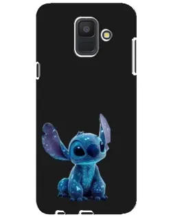 Чехол для Samsung Galaxy A6 2018 (A600F) с картинкой «Стич на черном»