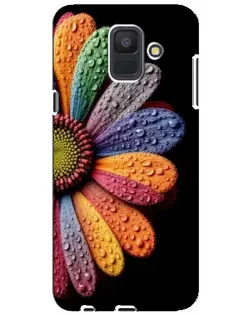 Чехол для Samsung Galaxy A6 2018 (A600F) с картинкой «Радужный цветок»