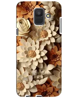 Чехол для Samsung Galaxy A6 2018 (A600F) с картинкой «Бежевый флористический декор»
