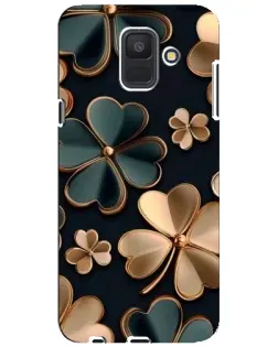 Чехол для Samsung Galaxy A6 2018 (A600F) с картинкой «Клевер в золоте»