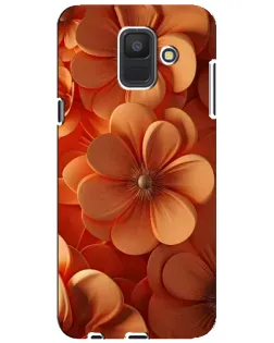 Чехол для Samsung Galaxy A6 2018 (A600F) с картинкой «Оранжевый макро цветок»