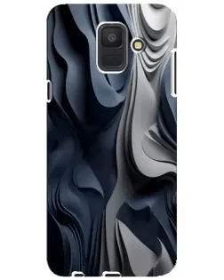 Чехол для Samsung Galaxy A6 2018 (A600F) с картинкой «Объемные синие складки»