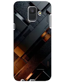 Чехол для Samsung Galaxy A6 2018 (A600F) с картинкой «Черные геометрические блоки»