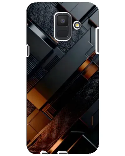 Чехол для Samsung Galaxy A6 2018 (A600F) с картинкой «Черные геометрические блоки»