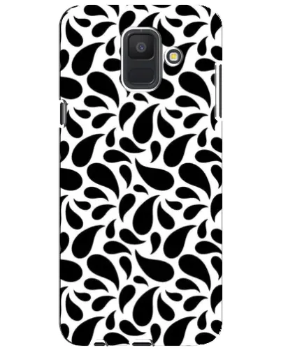 Чехол для Samsung Galaxy A6 2018 (A600F) с картинкой «Контрастные черные капли»
