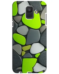 Чехол для Samsung Galaxy A6 2018 (A600F) с картинкой «Яркая неоновая галька»