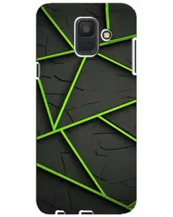 Чехол для Samsung Galaxy A6 2018 (A600F) с картинкой «Зеленые геометрические линии»