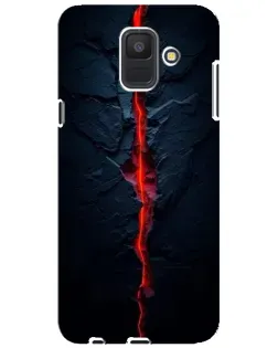Чехол для Samsung Galaxy A6 2018 (A600F) с картинкой «Kрасная лавовая трещина»