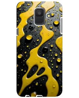Чехол для Samsung Galaxy A6 2018 (A600F) с картинкой «Жидкое желтое золото»