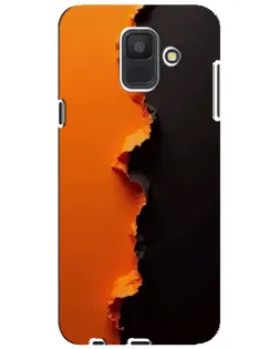 Чехол для Samsung Galaxy A6 2018 (A600F) с картинкой «Оранжевый разлом»