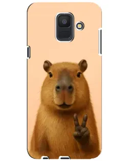 Чохол для Samsung Galaxy A6 2018 (A600F) з картинкою «Капібара вікторія»