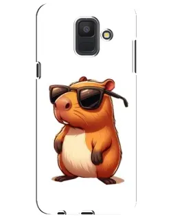 Чохол для Samsung Galaxy A6 2018 (A600F) з картинкою «Капібара в окулярах»