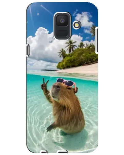 Чехол для Samsung Galaxy A6 2018 (A600F) с картинкой «Капибара на море»