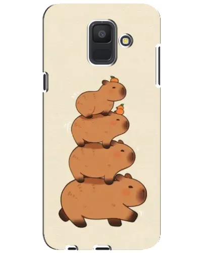 Чехол для Samsung Galaxy A6 2018 (A600F) с картинкой «Башня из капибар»