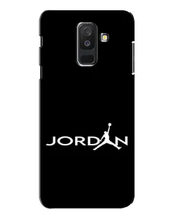 Чехол для Samsung Galaxy A6 Plus 2018 (A605) с картинкой «Jordan White Logo»